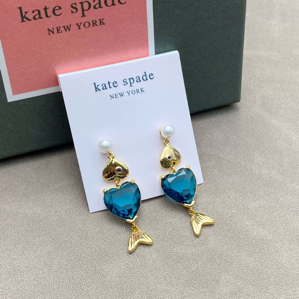 kate spade Heart Fish Shape Pearl Stud Earrings